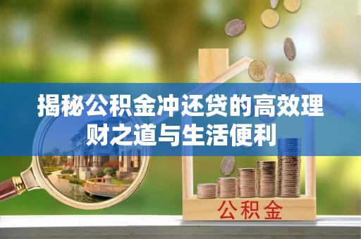 望花揭秘公积金冲还贷的高效理财之道与生活便利