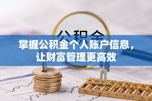 望花掌握公积金个人账户信息，让财富管理更高效